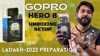 |GoPro Hero 8| Unboxing | Motovlogging Setup | Ladakh 2022 Preparation 😍