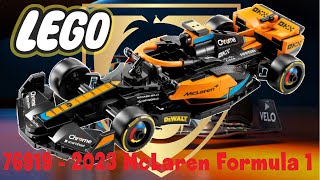 Lego Set 76919 - 2023 McLaren Formula 1 Race Car *** Speed Build and Review ***