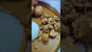 Idly bonda and chicken curry breakfast #food #cooking #breakfast #idly #bonda #chickencurry #shorts😋