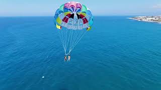 Water Sports drone footage parasailing Analipsi Crete