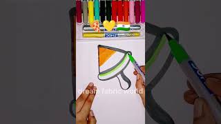 🍦🧡🍕🧡🇮🇳Easy independence day special drawing|happy independence day|indian flag drawing#indianflag