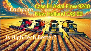 Compare Farm Tech Battle: Case IH 9240 vs New Holland CX8.90 Combine Harvester in Action! #farming