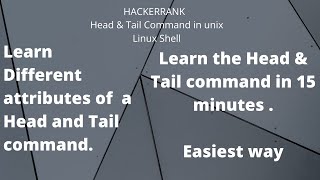 Tutorial | Knowledge | Head & Tail command in unix