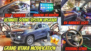 Grand Vitara Music system Upgrade ✅🔥 Grand Vitara Modified with 360° 💯💥 #grandvitara