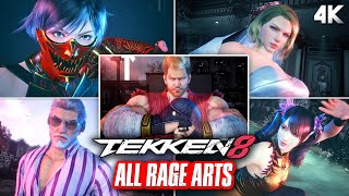 TEKKEN 8 All Rage Arts (4K 60FPS) - No Commentary