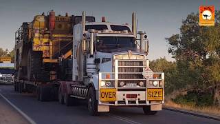 Australian oversize big trucks and Roadtrains in the outback