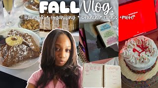 COZY FALL Vlog 🧦🍂☕️ in a funk? hitting 1k!, Brunch date, Doing Nails, Organizing content +more!