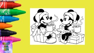 Mickey With Minnie Mouse Celebrating With Each Other #coloring_pages  #mickey_mouse #minnie