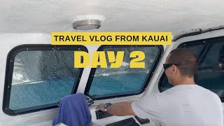 Travel Vlog: Kaua'i Day 2 - On a boat, waterfalls, sea caves