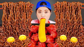 Trứng gà mì đậu đen Mukbang DONA