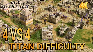 Age of Mythology Retold - 8P (4 VS 4 ) (Epic Match) | Skirmish Gameplay - TITAN DIFFICULTY (PC/UHD)