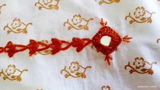 Hand Embroidery 🪡 | Mirror Work Embroidery - Simple & Easy