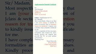 Application for Transfer Certificate  #shorts