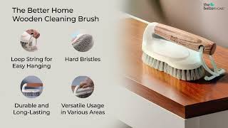 The Better Home Wooden Multi-Purpose Cleaning Brush | Kitchen & Bathroom Scrubber