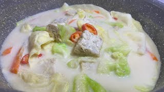 Kobis Masak Lemak Putih Dengan Tempe | Menu Ala Kampung