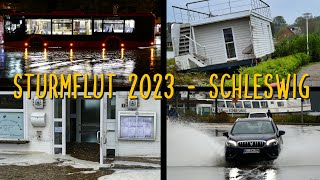 Bilder der Verwüstung - Schwere Sturmflut trifft Schleswig an der Schlei #hochwasser #ostsee