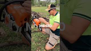 Stihl MS 180 Chainsaw Review #shorts #stihlchainsaw #stihl #chainsaw