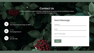 Responsive Contact Us Page Using HTML and CSS | LiteMap