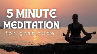 5 Minute Morning Meditation for Gratitude | Golden Meditation