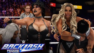 WWE2K24 BACKLASH PLE SMACKDOWN UNIVERSAL WOMEN'S CHAMPIONSHIP MATCH ZELINA VEGA VS RHEA RIPLEY