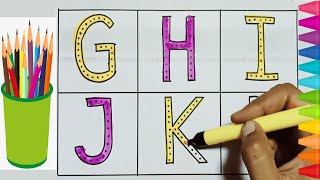 How To Write English Alphabet Letters | Capital Letters writing | GHIJK | Upper case letters |