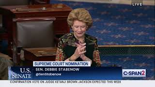 Senator Stabenow Urges Senate to Confirm Judge Ketanji Brown Jackson