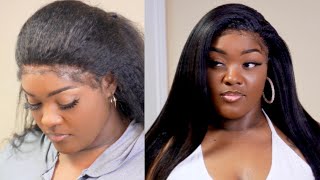 I am in LOVE! 4C EDGES KINKY STRAIGHT WIG from LUVWIN | Kinky Straight Hair