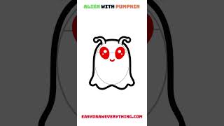 Easy halloween alien drawing #easytodraw #cutedrawings #halloweendrawing