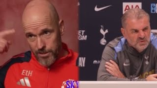 Erik Ten hag & Ange Postecoglou Interview Ahead Manchester United v Tottenham