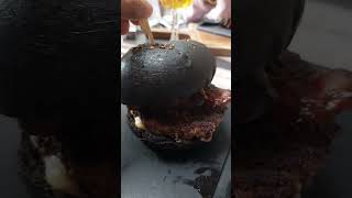 BLACK BURGER #burger #food #foodie #eating  #paris #vacation #fyp #city #mozarela #fypシ #travel