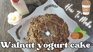 walnut yogurt cake recipe ❌️coffee shop especial❌️ #recipe