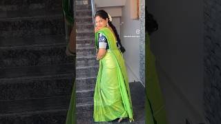 Saree💚💙#goviral #ytshorts #