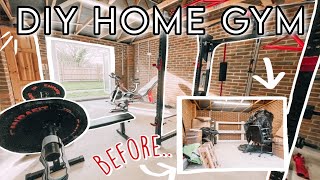 TRANSFORMING OUR GARAGE IN TO A HOME GYM | ULTIMATE GYM BUILD | 2021