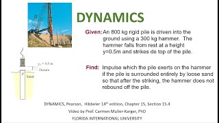 DYNAMICS, Example 15.1.6 Collision and Linear Momentum