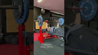 Benchpress 120kg x 3 without leg drive