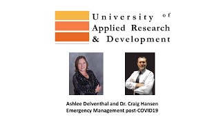 Ashlee Delventhal & Dr Craig Hansen: post-COVID19 Bachelor of Emergency Management