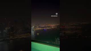 360 pool in Dubai after dark - Atlantis view #dubailife #mydubai #dubai #auraskypool #auradubai