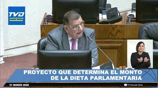 Senador Quinteros.“Los socialistas estamos de acuerdo con rebajar la dieta parlamentaria”