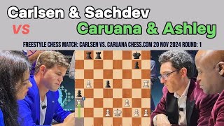 Freestyle Chess Showdown: Carlsen & Sachdev Triumph Over Caruana & Ashley 🔥