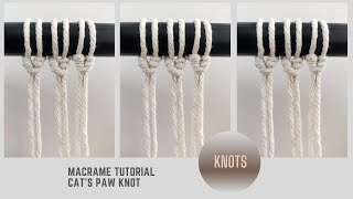 Macrame Tutorial - Cat's Paw Lark's Head Knot - Step by Step