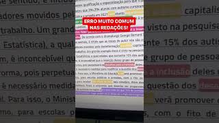 ❌ ERRO MUITO COMUM NAS REDAÇÕES  @Poxalulu