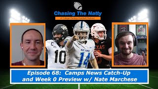 College Fantasy Football: Camps News Catch-Up and Week 0 Preview w/ Nate Marchese - CTN Episode 68