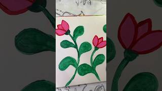 Easy Acrylic Painting Hacks / Flower Painting🌷Satisfying✨ #art #drawing #easy #shorts #painting