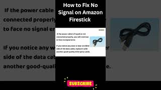 How to Fix No Signal on Amazon Firestick #shorts #shortvideo #amazonfiretv