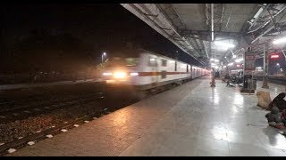 12952 Mumbai Rajdhani Express screaming through SWM at 130kmph!