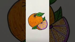 orange 🍊 🧡 fruit sketching satisfying #trending #art #viral #satisfying #drawing #cute #shorts