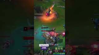 Mid Jinx BOOMS Fizz on bot! #jinx #leagueoflegends #lol #funnylol #funny #fizz #jinx #funny