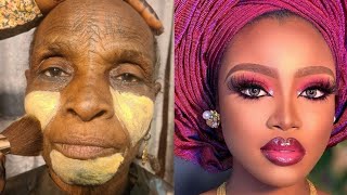 MUST WATCH 👉 BOMB 💣 🔥😳 BRIDAL MAKEUP AND GELE TRANSFORMATION CIRURGIA PLASTICA 💉✂️😱🔥