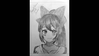 anime girl sketch #trending #viral #shorts #anime #drawing