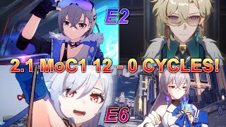 E2S1 Silverwolf x E2S1 Aventurine OP DUO CARRY! - 2.1 MoC12 (0 Cycles) feat. E6 Jingliu & E6 Bronya